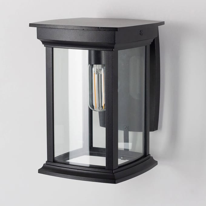 K.S. Verlichting Carlton buitenwandlamp met glazen kap