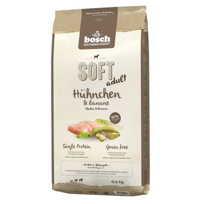 2x12,5kg bosch Soft Kip & Banaan Hondenvoer