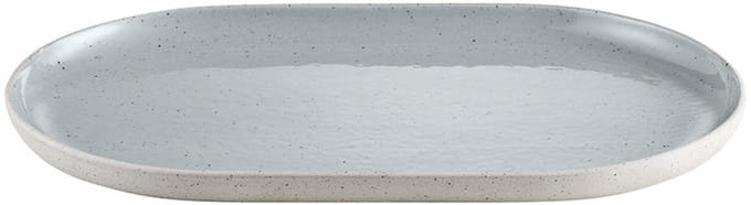 Sablo Stone Serveerbord | Lichtgrijs / Blauw | Stoneware
