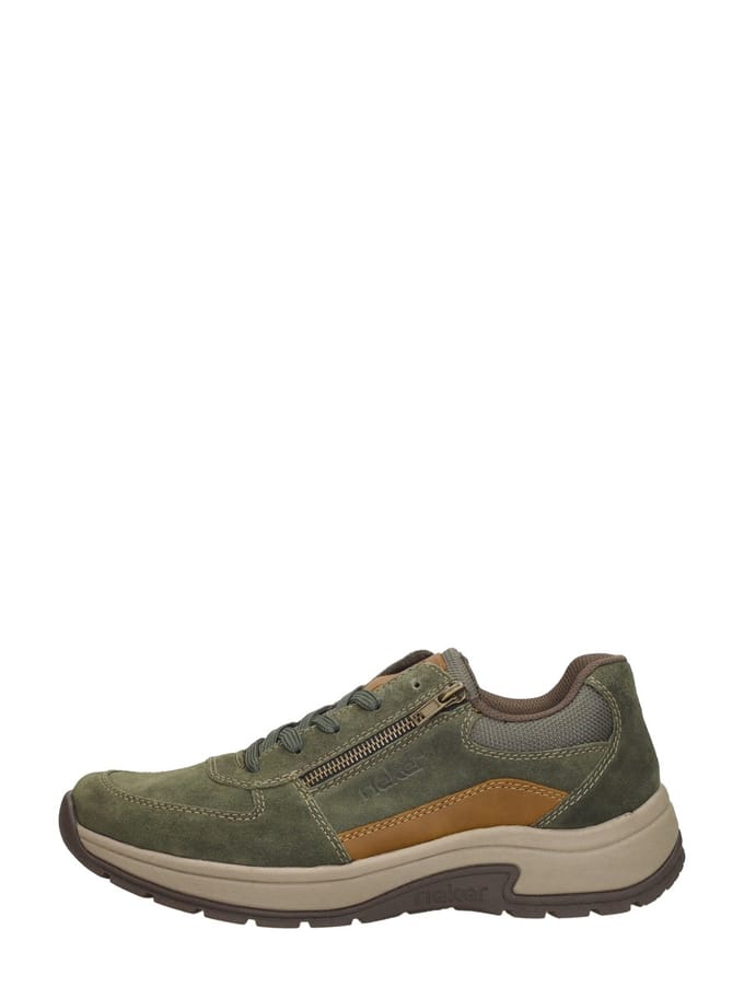 Rieker Sneakers groen Suede - Maat 44