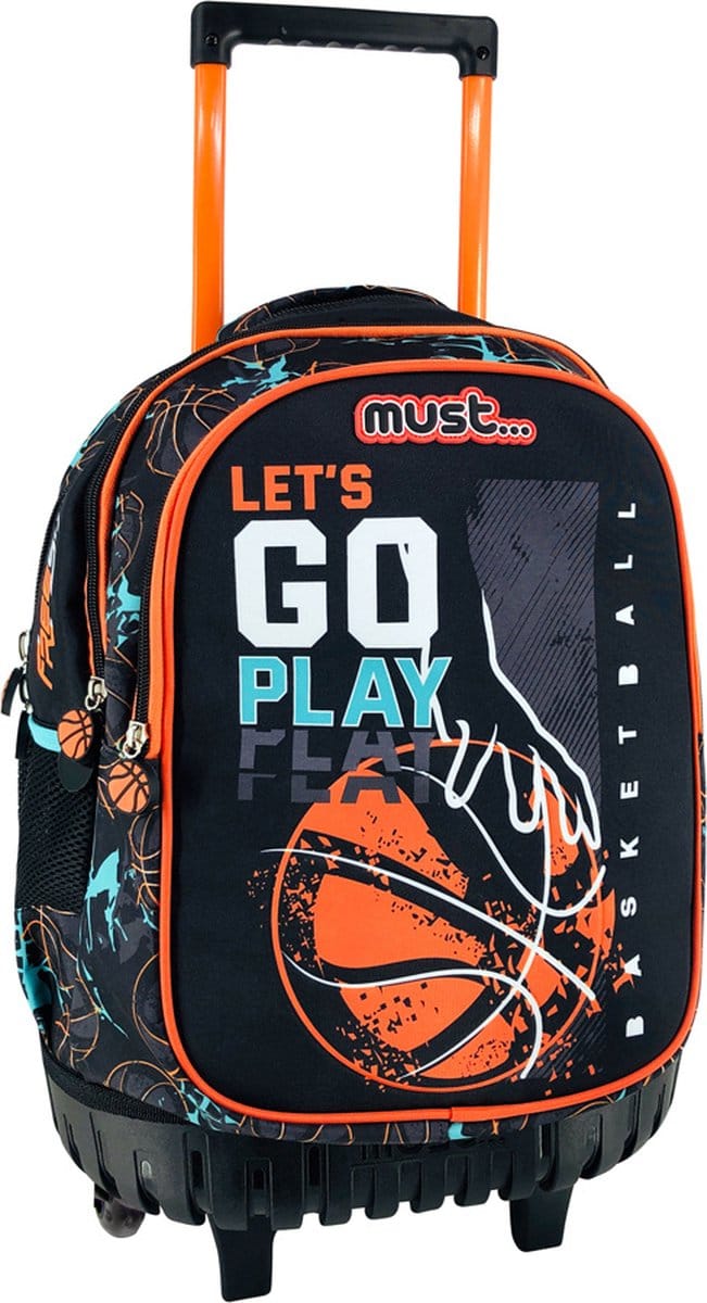 Must Rugzak Trolley, Basketbal- 44 x 34 x 20 cm - Polyester