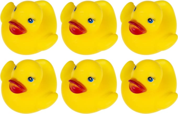 Duckiez badeendjes - 36x st - geel - 5,5 cm - badspeelgoed - Speelgoed - Badspeeltjes - Badeendjes