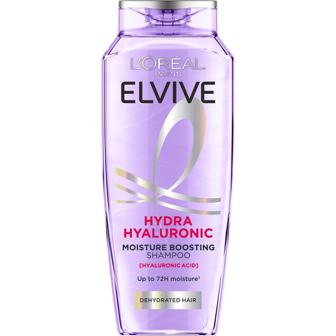 L’Oréal Paris Elvive Hydra Hyaluronic Moisture Boosting Shampoo with Hyaluronic Acid for Dry & Dehydrated Hair 500ml