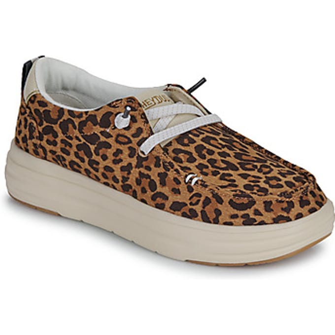 HEYDUDE - Wendy Nova Classic Dames Sneakers Tan Leopard - Maat 37