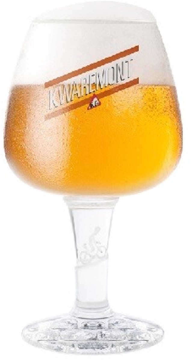 2 x Kwaremont Bierglas - 33cl - Origineel glas van de brouwerij - Glas op voet - Nieuw
