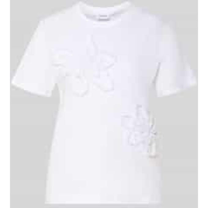 T-shirt van jersey met bloemenpatroon driekwart vrouw COMMA