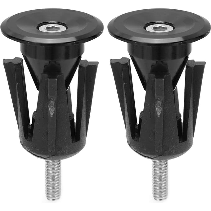 Lot de 2 embouts de guidon de vélo pour VTT et vélos de route, noirs