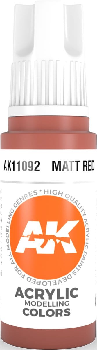 Matt Red Acrylic Modelling Color - 17ml - AK-11092