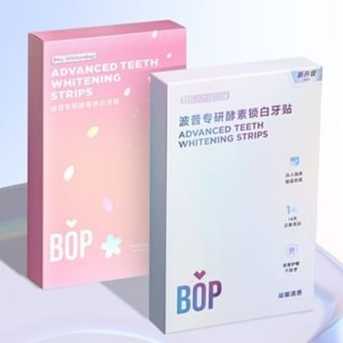 BOP - Advanced Teeth Whitening Strips - 2 Flavors Coconut (7 pairs)