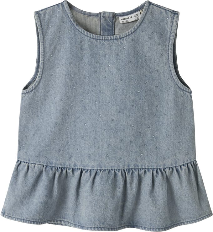 NAME IT - NKFRAIN SL DNM TOP 4577-IM - Meisjes - Blouses