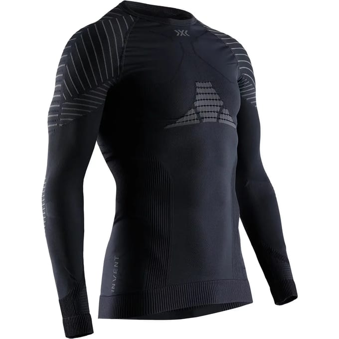 X-Bionic Invent 4.0 Functioneel Shirt Lange Mouw Heren - Zwart/Antraciet - Maat L
