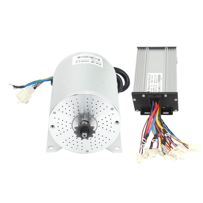 2000W 48V Borstelloze Motor Controller Gaspedalen Ombouw Ketting Tandwiel Ombouwset gray
