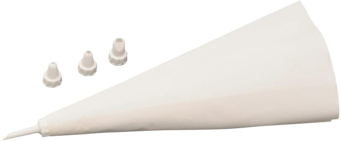 Herbruikbare spuitzak en 4 plastic spuitmondjes 31 cm Zenker Smart Pastry