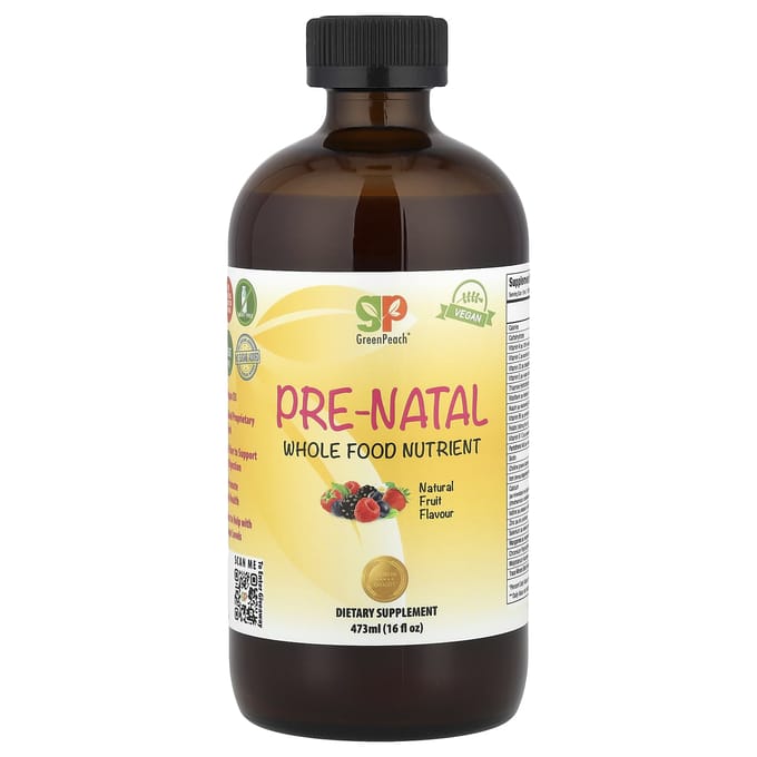 GreenPeach, Prenatal Use, Whole Food Nutrients, Natural Fruit, 16 fl oz (473 ml)