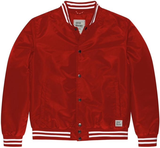 Vintage Industries Blouson Chapman-jasje, felrood