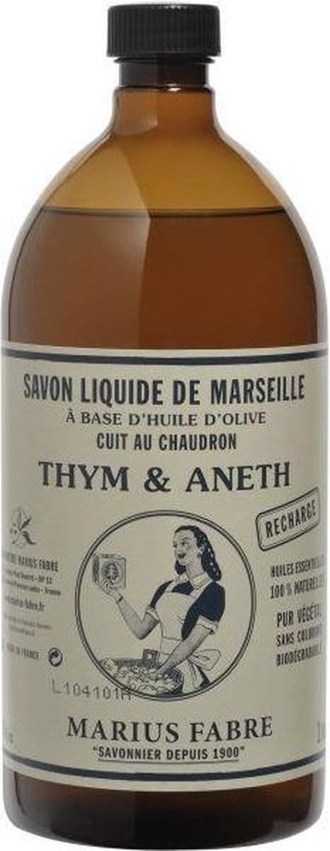 Savon liquide de Marseille Zeep tijm dille navul 1 liter