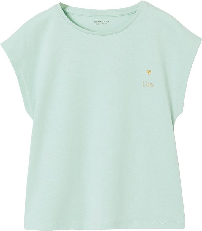 Vertbaudet Effen Basics meisjesshirt met korte mouwen