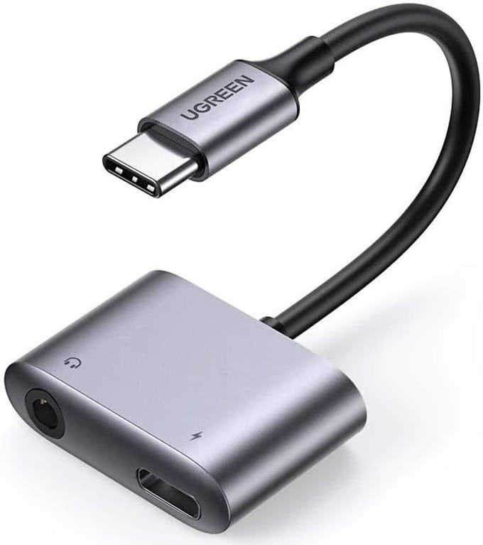 Ugreen CM231 - Audio Adapter - USB-C naar USB-C + Mini Jack 3.5mm - Grijs