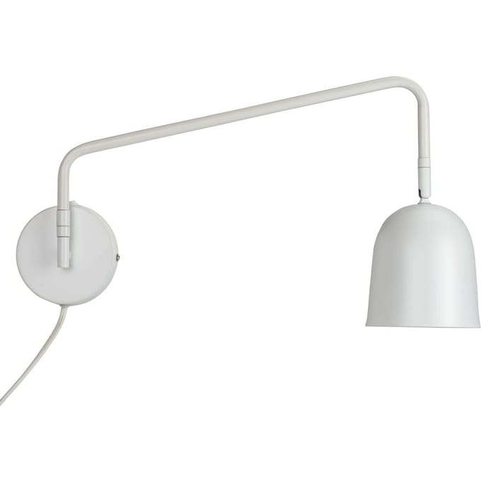 Dyberg Larsen wandlamp Manchester, wit, uitsteek 45 cm