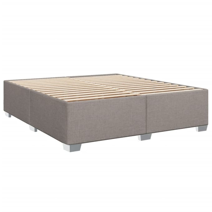 vidaXL - Bedframe - zonder - matras - stof - taupe - 200x200 - cm