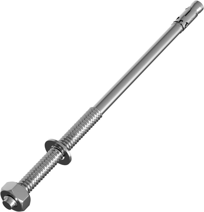 Set van 5 Zware M12 Ankers, 255mm Lang, Gegalvaniseerd voor Betonbevestiging