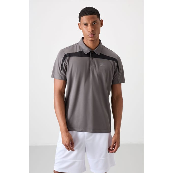 Heren kleur-geblokkeerde polo t-shirt