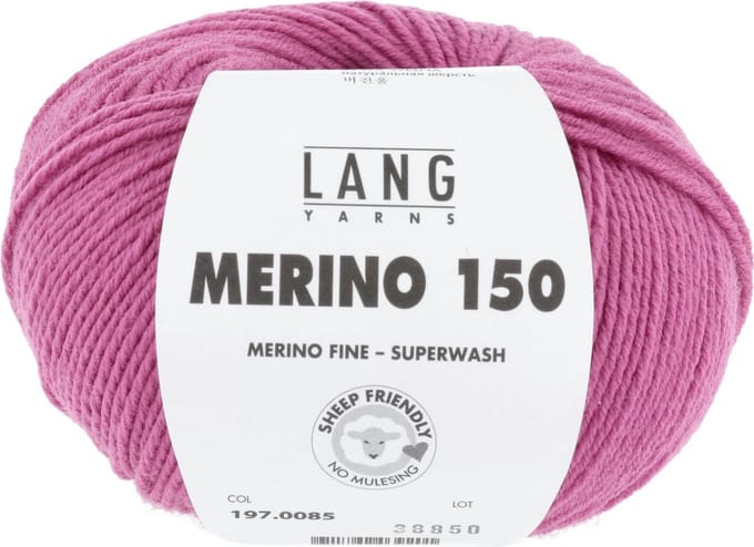 Lang Yarns Merino 150 - 85 pink - Merinowol Garen