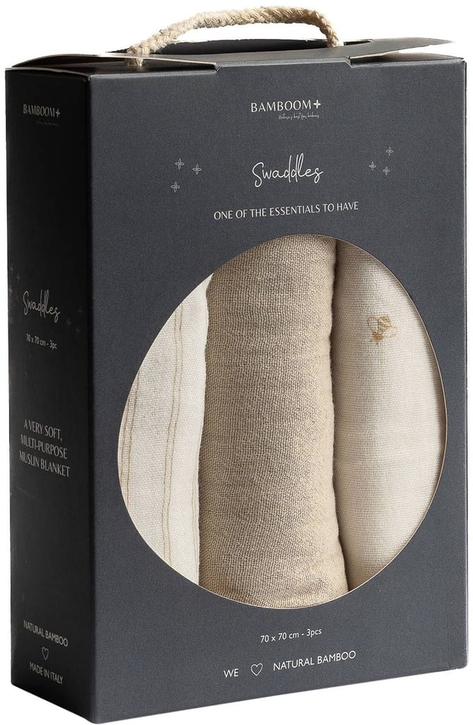 Bamboom Swaddle M - 3 Pack - 70 x 70 cm - Stripes