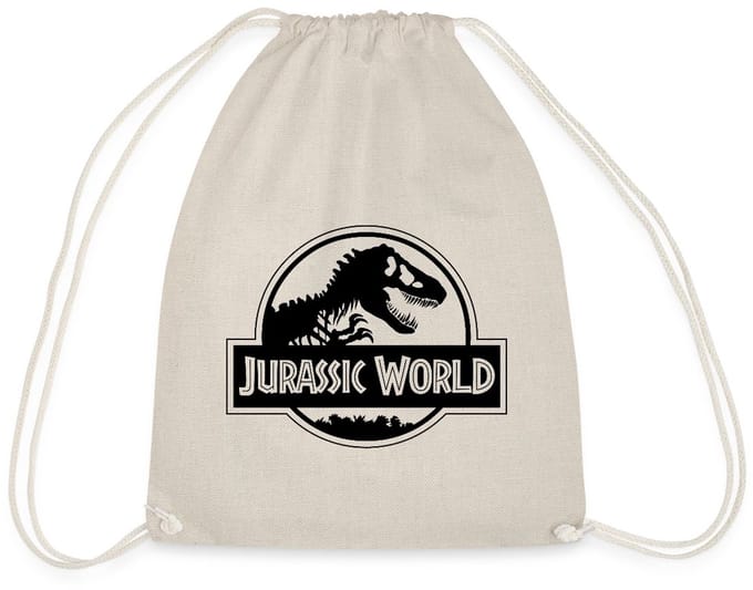 Jurassic World Klassiek Logo In Zwart Gymtas