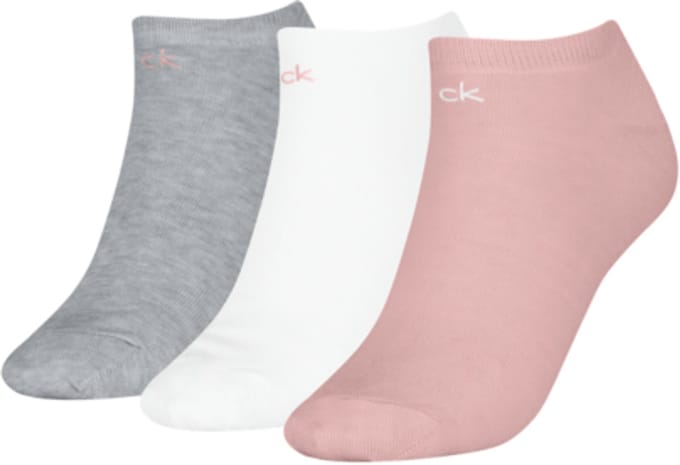 Calvin Klein Dames Sneakersokken 3-Pack Pink