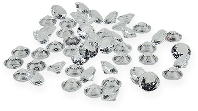 Decoratieve diamanten 12mm naturel 170 st