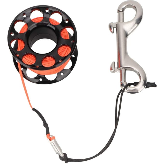 Bobine de plongée Ongwan Spool Finger 15m Moulinet sous-marin, (Noir) noir