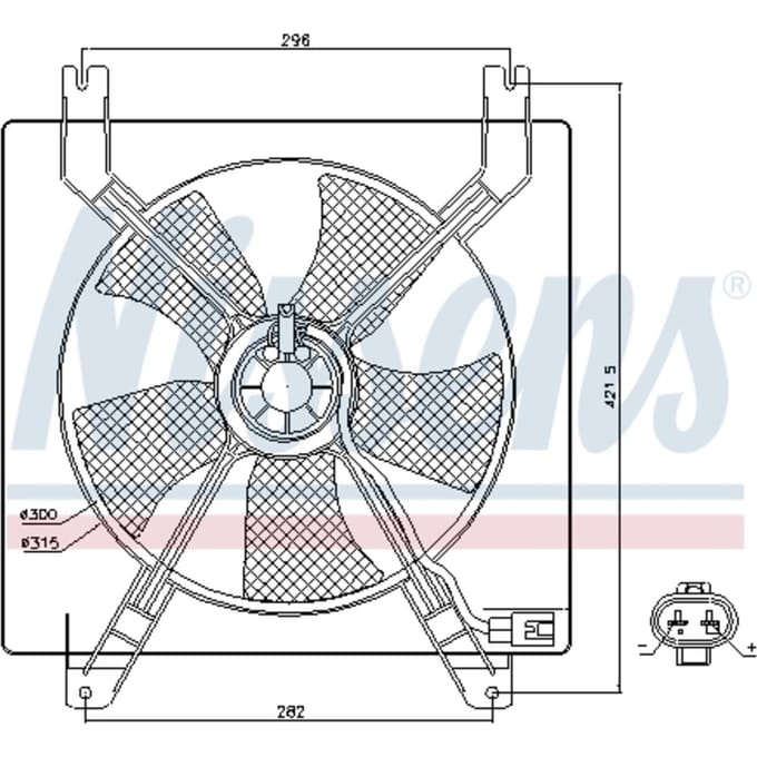 Koelventilatorwiel, motorkoeling NISSENS 85355