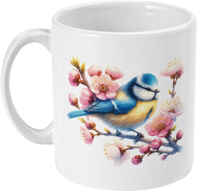 Mok Love Birds | Koolmees - Kersen bloesem | 325ml