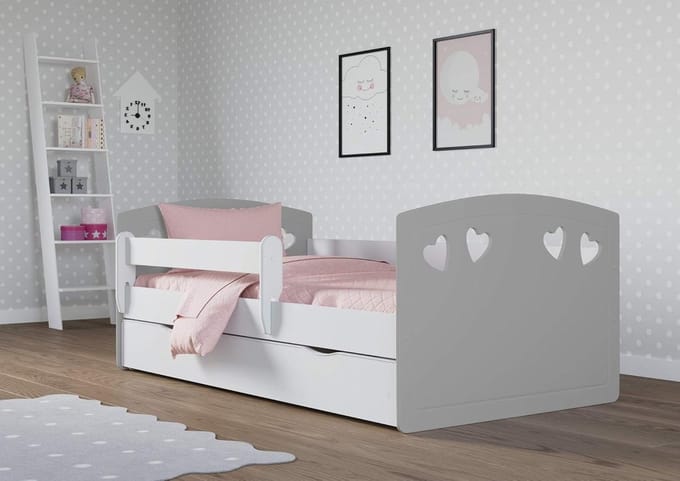 Dagbed - Kinderbed - Veilig Slapen - Afneembaar Rooster - 100 cm - Grijs
