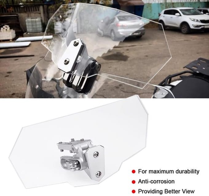 Vt products - Motorfiets Voorruit - Universeel Instelbare
