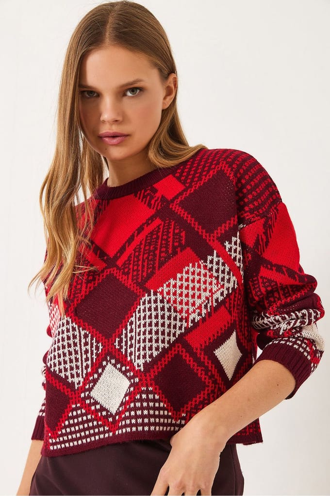 Gestreepte Crewneck Korte Trui
