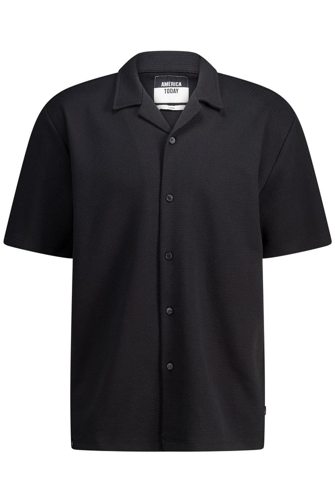 America Today Kondo Washed Black Maat: XS | Casual Overhemden Outlet | Heren | Zwart