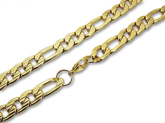 Amanto Ketting Bassam - 316L Staal - Figaro Schakel - 9,5mm - 60cm