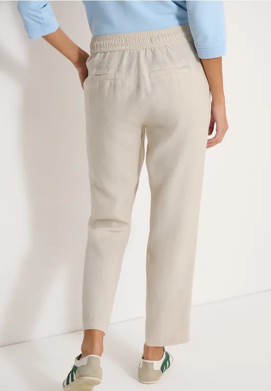 Slim Legs broek in causale pasvorm van linnen