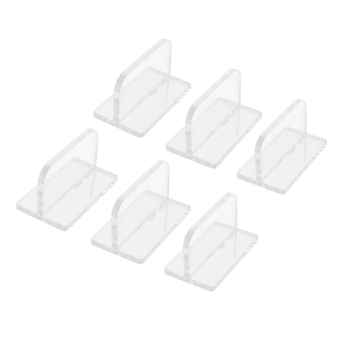 6 stuks Aquarium Deksel Handvat Veilige Grip Duurzaam Acryl Aquarium Deksel Trekhandvat voor Thuis white