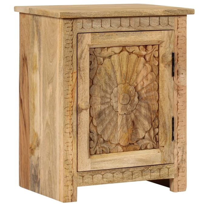 vidaXL - Nachtkastje - 40x30x50 - cm - massief - mangohout