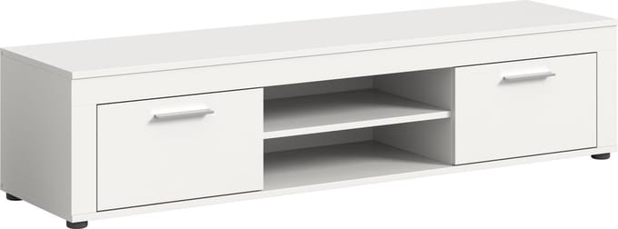 Jam TV-meubel 2 vouwdeuren, 2 planken wit.