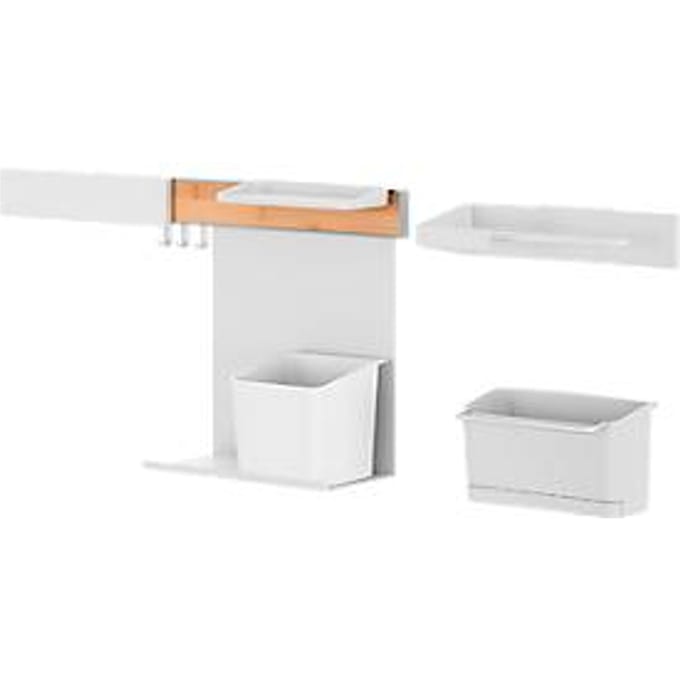 tesa® Kitchen Organiser Combi-Set XL, railingsysteem, wit, Power.Kit, L 140 x B 865 x H 340 mm, tot 20 kg,