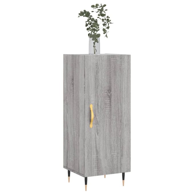 vidaXL - Dressoir - 34,5x34x90 - cm - bewerkt - hout - grijs - sonoma - eikenkleurig