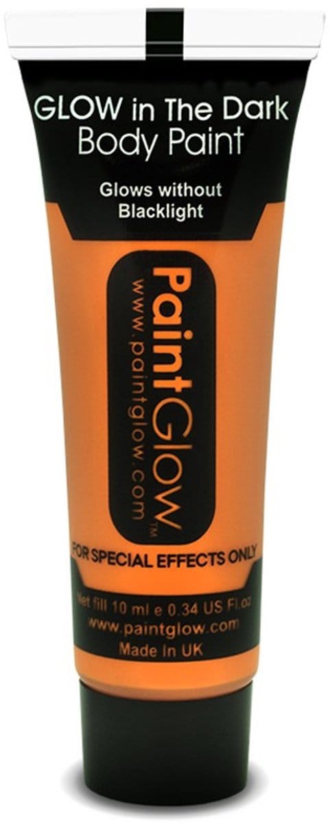 Glow in the Dark Face & Body paint Oranje 10 ml