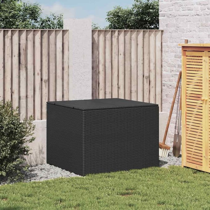 vidaXL - Tuinbox - 291 - L - poly - rattan - zwart