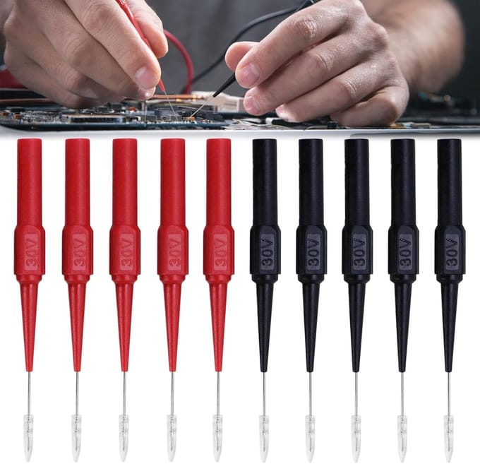 Multimeter Test Set met 10 Piercing Naalden, Teststekkertjes en Testkabels