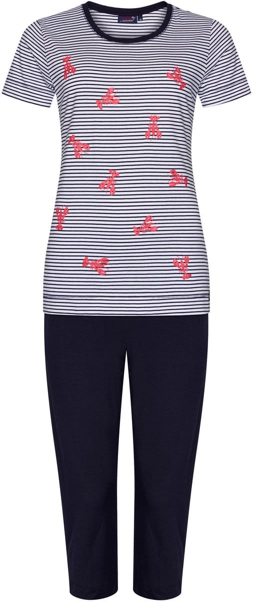 Dames Pyjamaset Rebelle - Lobster Party - Gestreept - Katoen - Maat 48