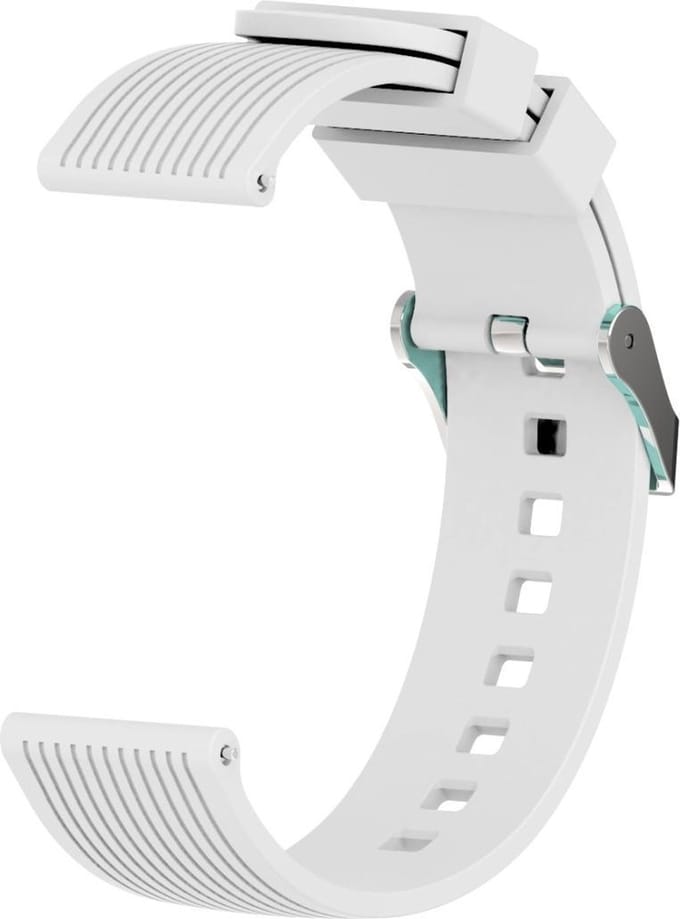 Samsung Galaxy Watch (42MM) Siliconen Bandje Vertical Stripe |Wit / White| Premium kwaliteit |One Size|TrendParts